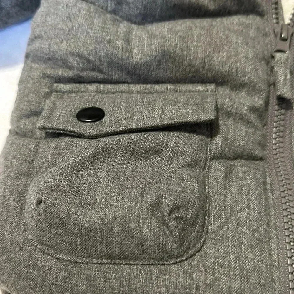 Rolls & RollaSherpa Lined Mini Fur Trim Hooded Puffer Jacket  6-9 months Gray